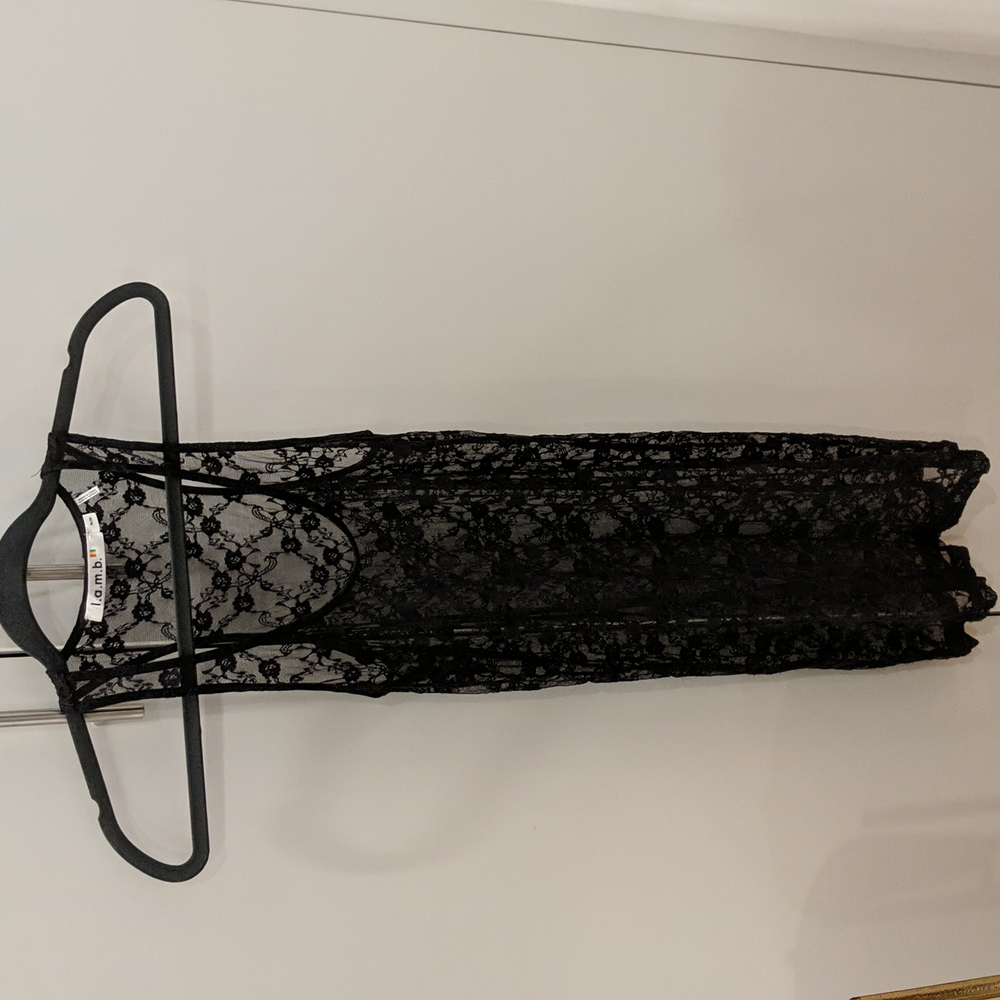 L.A.M.B. Black lace tank size M